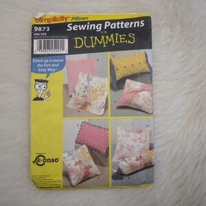 SIMPLICITY 9873 Pillows In 5 Styles With Instructions By Sewing For Dummies